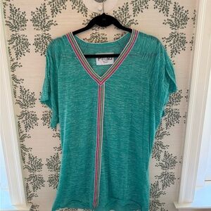 Pitusa Green and Pink Relaxed Swim Coverup